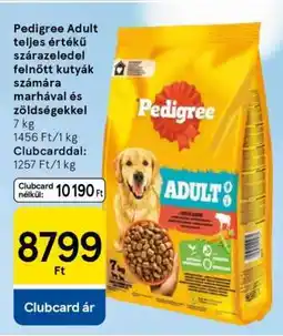 Tesco Pedigree Adult teljes értékű szárazeledel ajánlat