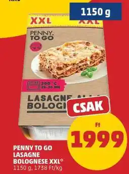 PENNY PENNY TO GO Lasagne Bolognese XXL ajánlat