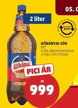 PENNY Kőbányai Sör ajánlat