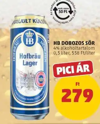 PENNY HB Dobozos Sör ajánlat