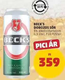PENNY BECK'S DOBOZOS SÖR ajánlat