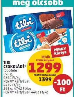 PENNY TIBI Csokoládé ajánlat