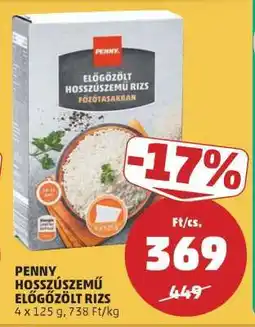 PENNY PENNY HOSSZÚSZEMŰ ELŐGŐZÖLT RIZS ajánlat
