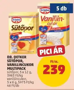 PENNY Dr. Oetker Sütőpor, Vanillincukor Multipack ajánlat