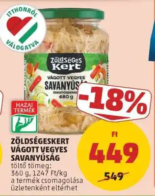 PENNY Zöldségeskert Vágott Vegyes Savanyúság ajánlat