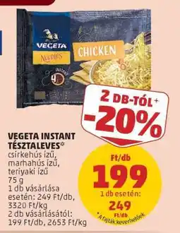 PENNY VEGETA Instant tésztaleves ajánlat
