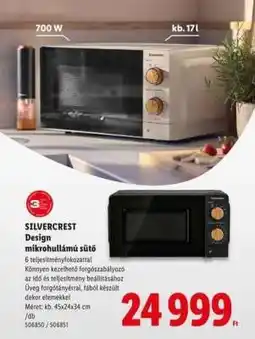 Lidl SILVERCREST Design mikrohullámú sütő ajánlat