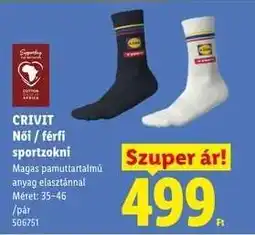 Lidl CRIVIT Női / férfi sportzokni ajánlat