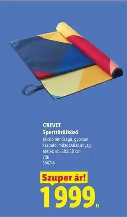 Lidl CRIVIT Sporttörölköző ajánlat