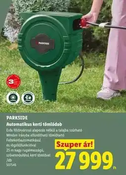 Lidl PARKSIDE Automatikus kerti tömlődob ajánlat