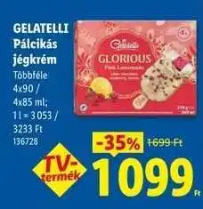 Lidl GELATELLI Pálcikás jégkrém ajánlat