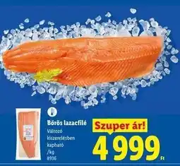 Lidl Bőrös lazacfilé ajánlat