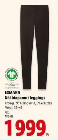 Lidl esmara Női biopamut leggings ajánlat