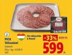 Lidl PICK Téliszalámi ajánlat