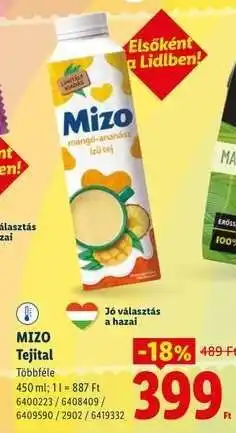 Lidl MIZO Tejital ajánlat