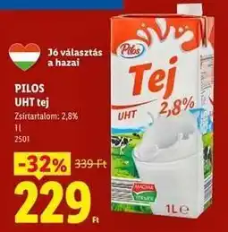 Lidl Pilos UHT tej ajánlat