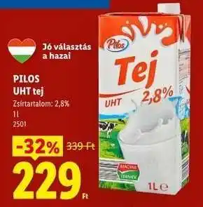 Lidl Pilos UHT tej ajánlat