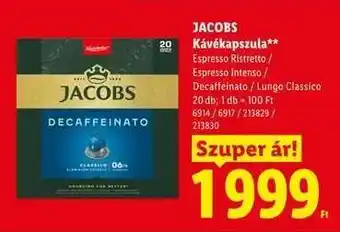 Lidl Jacobs kávékapszula ajánlat