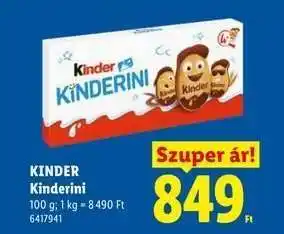 Lidl Kinder Kinderini ajánlat