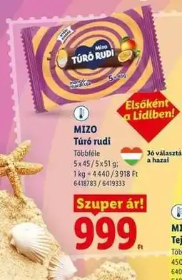 Lidl MIZO Túró Rudi ajánlat
