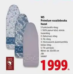 Lidl W5 Prémium vasalódeszka huzat ajánlat
