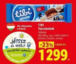 Lidl TIBI Tejcsokoládé ajánlat