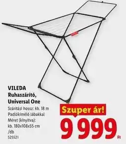 Lidl Vileda Ruhaszárító, Universal One ajánlat