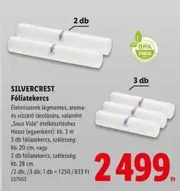 Lidl Silvercrest Fóliatekercs ajánlat