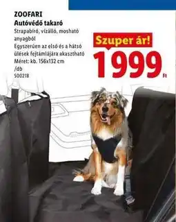 Lidl zoofari Autóvédő takaró ajánlat