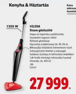 Lidl Vileda Steam gőztisztító ajánlat
