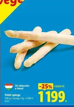 Lidl FEHÉR SPÁRGA ajánlat