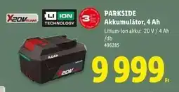 Lidl PARKSIDE Akkumulátor, 4 Ah ajánlat