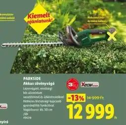 Lidl PARKSIDE Akkus sövényvágó ajánlat