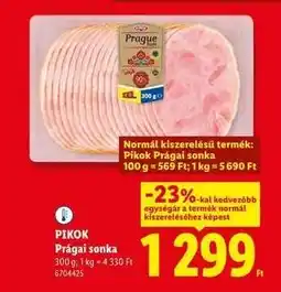 Lidl PIKOK Prágai sonka ajánlat
