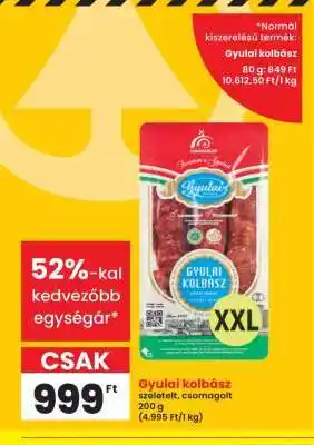 Interspar Gyulai kolbász ajánlat