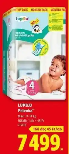 Lidl LUPILU Pelenka ajánlat