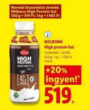 Lidl MILBONA High Protein ital ajánlat