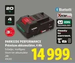Lidl PARKSIDE PERFORMANCE Prémium akkumulátor, 4 Ah ajánlat