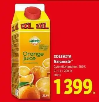 Lidl SOLEVITA Narancslé ajánlat
