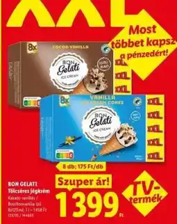 Lidl BON GELATI Tölcséres jégkrém ajánlat