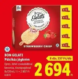 Lidl BON GELATI Pálcikás jégkrém ajánlat