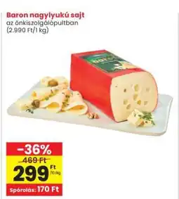 Interspar Baron nagylyukú sajt ajánlat