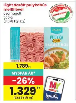 Interspar Light darált pulykahús mellfilével ajánlat