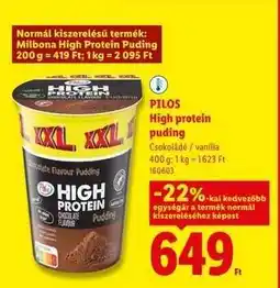 Lidl Pilos High protein puding ajánlat