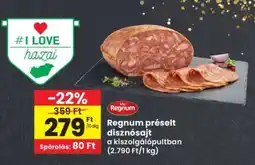 Interspar Regnum préselt disznósajt ajánlat