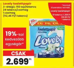 Interspar Lovely toalettpapír ajánlat