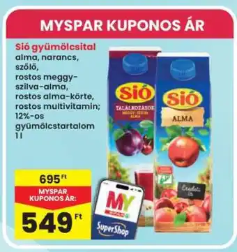 Interspar Sió gyümölcsital ajánlat