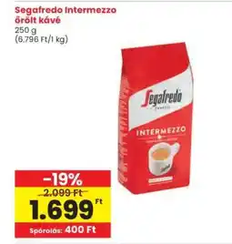 Interspar SEGAFREDO INTERMEZZO ŐRÖLT KÁVÉ ajánlat