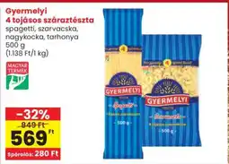 Interspar Gyermelyi 4 tojásos száraztészta ajánlat