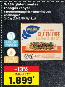 Interspar WASA gluténmentes ropogós kenyér ajánlat